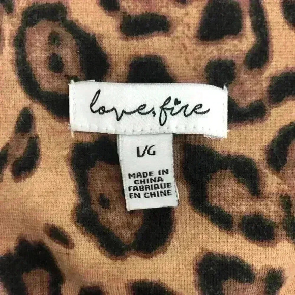 LOVE FIRE LEGGING LEOPARD PRINT SIZE LARGE - Picture 6 of 7